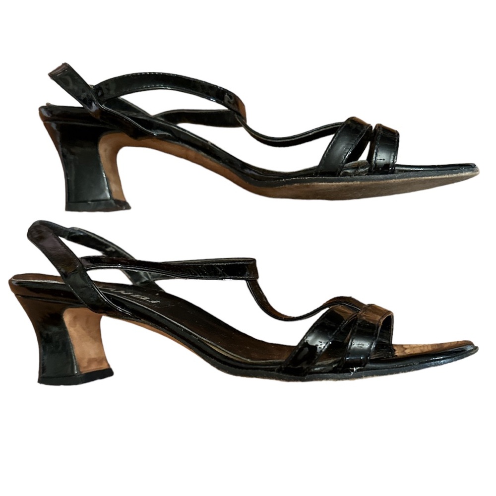 Vaneli Black Patent Low Heels Size 8